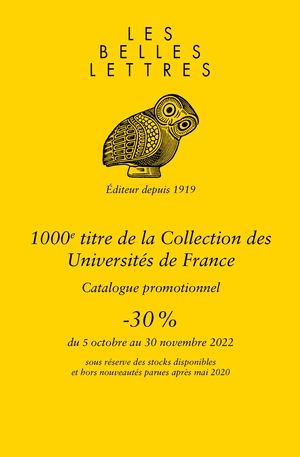 Catalogue CUF 2022 - Opé 1000e Budé -30% Bat