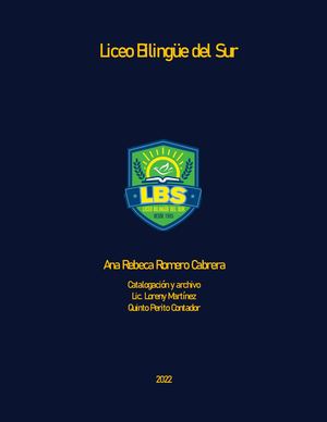 Portafolio Catalogacion Y Archivo