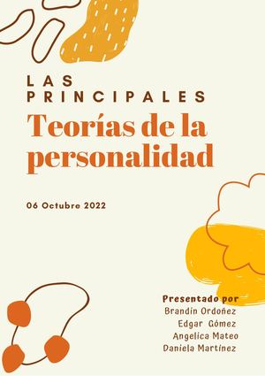 Las Principales Teorías De La Personalidad