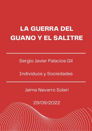 Guerra Del Guano Y El Salitre