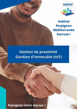 Gestion De Proximité Gardien D'immeuble (H/F) Fiche De Poste