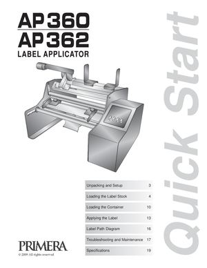 AP360/62 Label Applicators by Primera