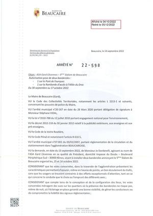 Parution Arretes Du 04 Octobre 2022