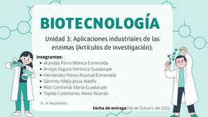 Unidad 3 Aplicaciones Industriales De Las Enzimas (Artículos De Investigación)