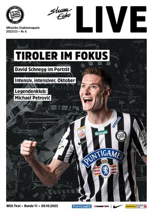 SturmEcho LIVE 2022/23, Nr. 6: Sturm – WSG Tirol