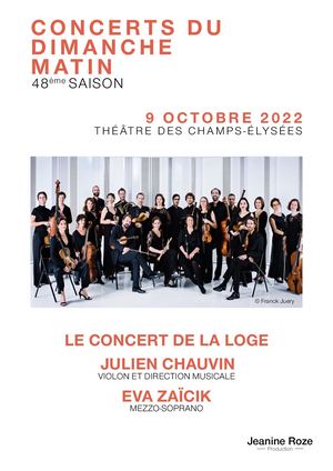 Eva Zaïcik, Le Concert de la Loge, 09/10/2022