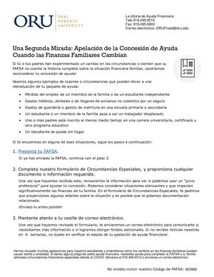 FAFSA  Job Loss (Spanish)