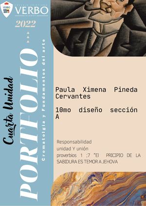 Documento A4 Portada Y Contraportada Para Portafolio Creativo Personalizable Beige Y Azul