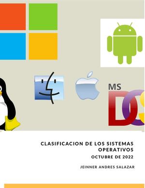 Clasificacion De Los Sistemas Operativos