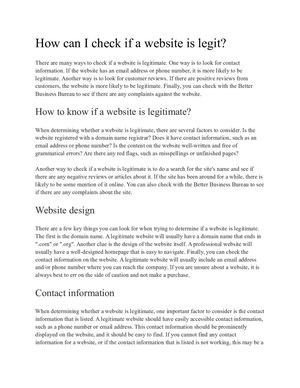 How Can I Check If A Website Is Legit?