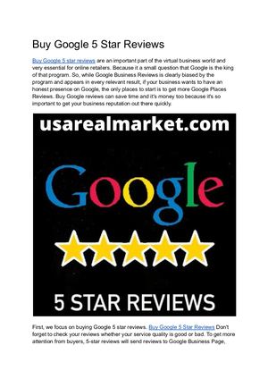Buy Google 5 Star Reviews