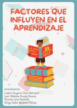 factores que influyen en el aprendizaje