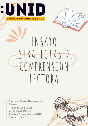 Ensayo Estrategias de comprensión lectora
