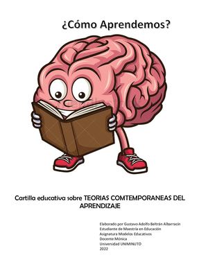 Teorías Contemporáneas Del Aprendizaje