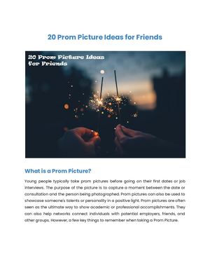 20 Prom Picture Ideas For Friends