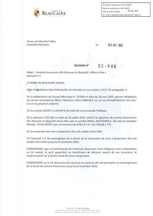 Parution Decision Du 06 Octobre 2022
