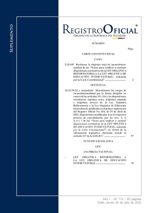 Reformatoria A La Ley De Educación 2022