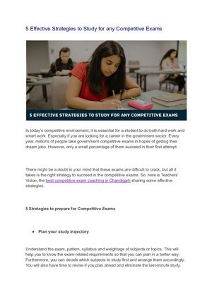 Calaméo - 5 Effective Strategies To Study For Any Competitive Exams