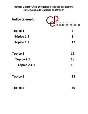 Ejemplo índice revista digital