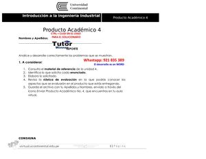 Introduccion A La Ing Industrial Examen Final 2020