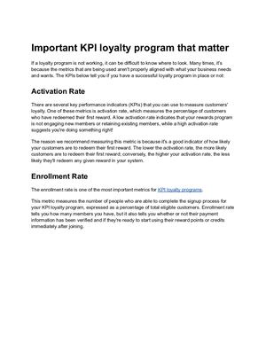 Important Kpi Loyalty Program That Matter