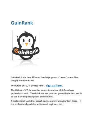Guin Rank Best Seo Content Creation