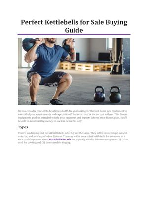 Perfect Kettlebells For Sale Buying Guide
