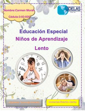 Niños Con Aprendizaje Lento