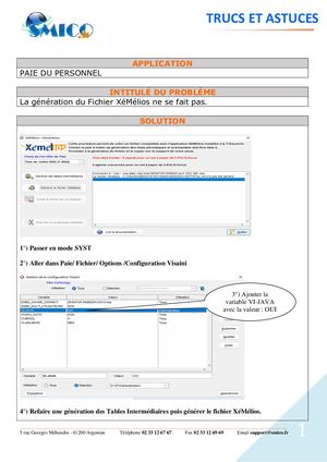 TRUCS ET ASTUCES - Erreur De Génération Fichier XHL