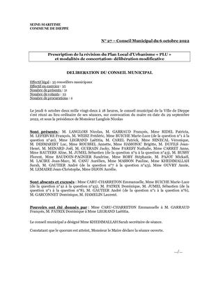 DB27 061022 - PLU Délibération Modificative