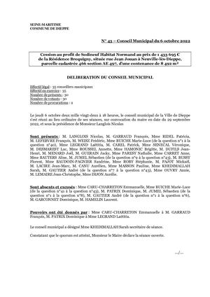 DB43 061022 - Résidence Brequigny - Cession