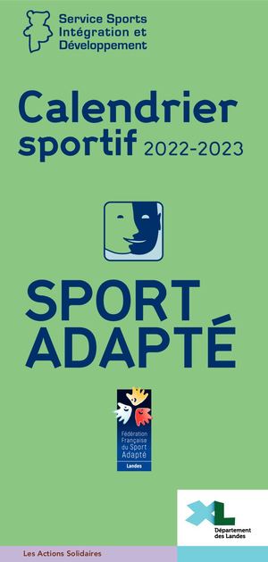 SPORT ADAPTÉ - Calendrier sportif 2022-2023
