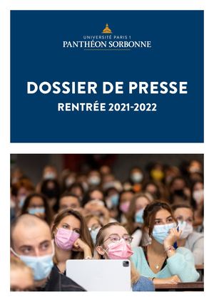 Dossier de presse – Rentrée 2021