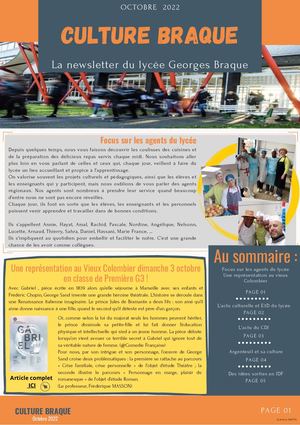 Newsletter Octobre 2022