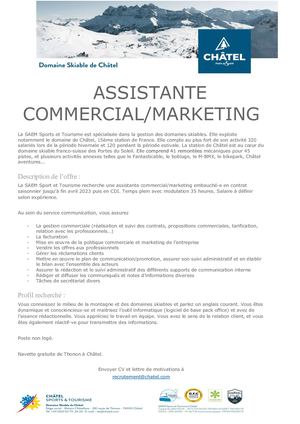 Offre D'emploi Assistant(e) Commercial Marketing