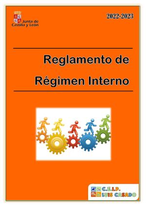 018 Reglamento De Régimen Interno 2022 2023
