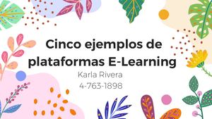 Cinco Ejemplos de plataformas E-learning