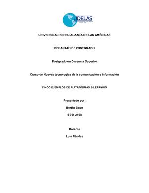 CINCO EJEMPLOS DE PLATAFORMAS E-LEARNING