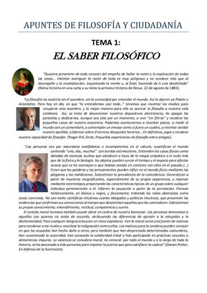 Primera entrega: la filosofía