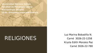 Mapa Conceptual Religiones
