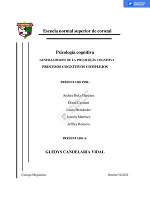 Generalidades De La Psicología Cognitiva Lll Copia