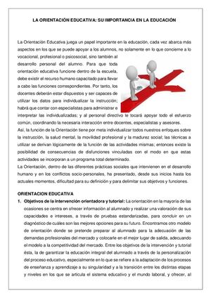 La Orientación Educativa