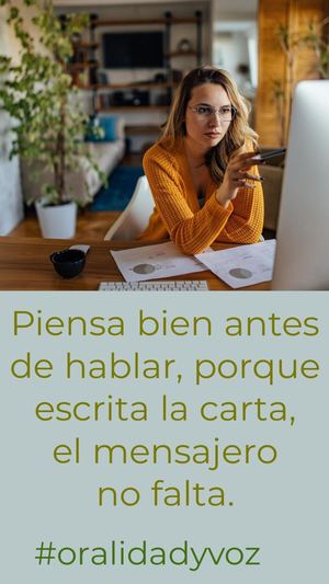 Pensar bien antes de hablar