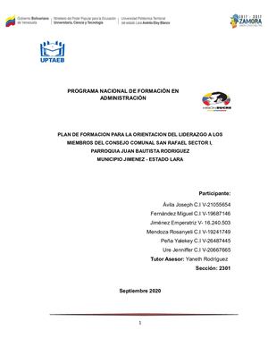Proyecto De Plan De Formacion (1)