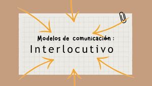 Modelo de la comunicación Interlocutivo