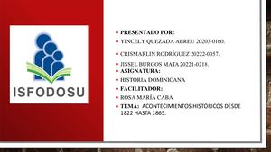 Acontecimientos Históricos Desde 1822 Hasta 1865