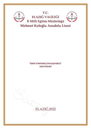 İSraf Etmiyoruz,paylaşıyoruz! ŞErife Genç