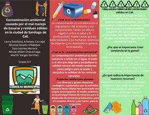 Triptico Sobre Separación De Residuos Moderno Ulustrado