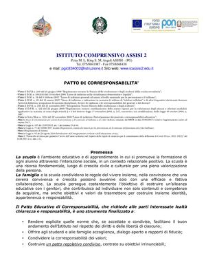 Patto Di Corresponsabilita