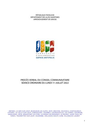 Conseil du 11.07.2022 - Procès-verbal